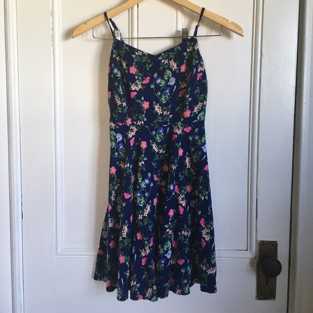 Old Navy Floral Fit & Flare Dress XS (Petite)